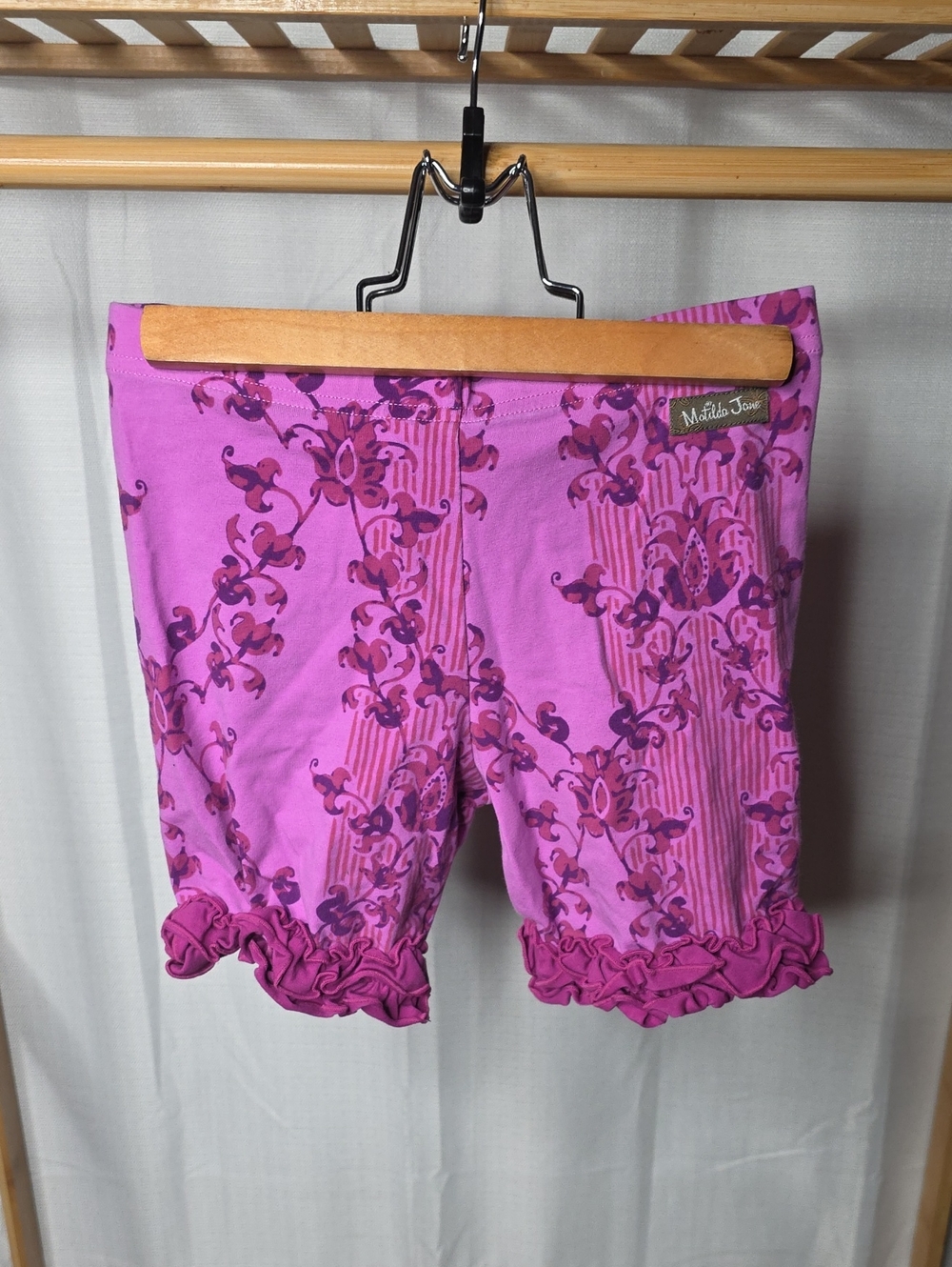 Matilda Jane Fuchsia Floral Ruffle Bike Shorts